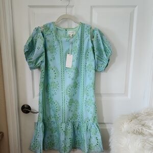 Melloday  Blue and Green Dress sz L